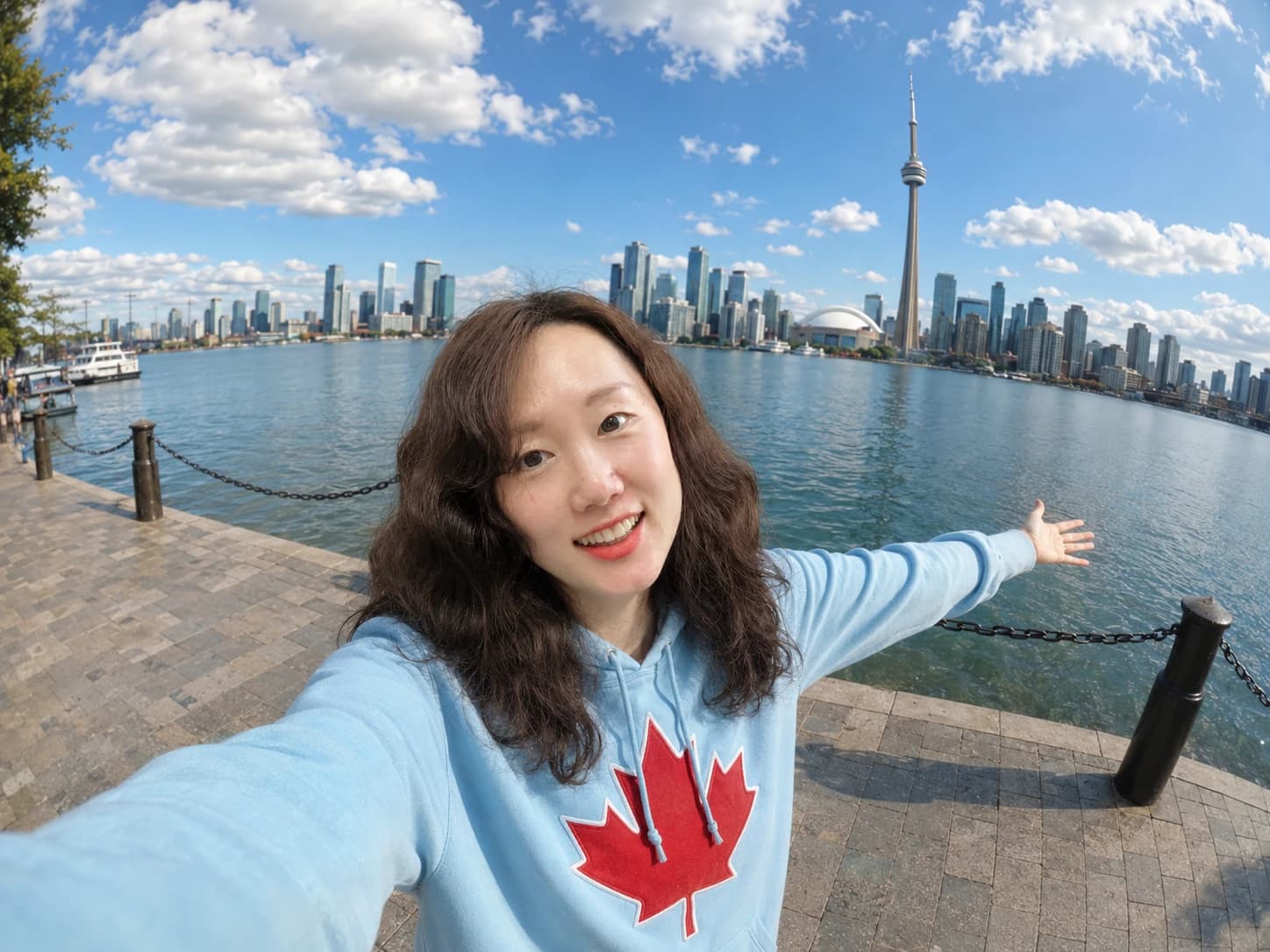 AI Toronto waterfront World Cup travel selfie