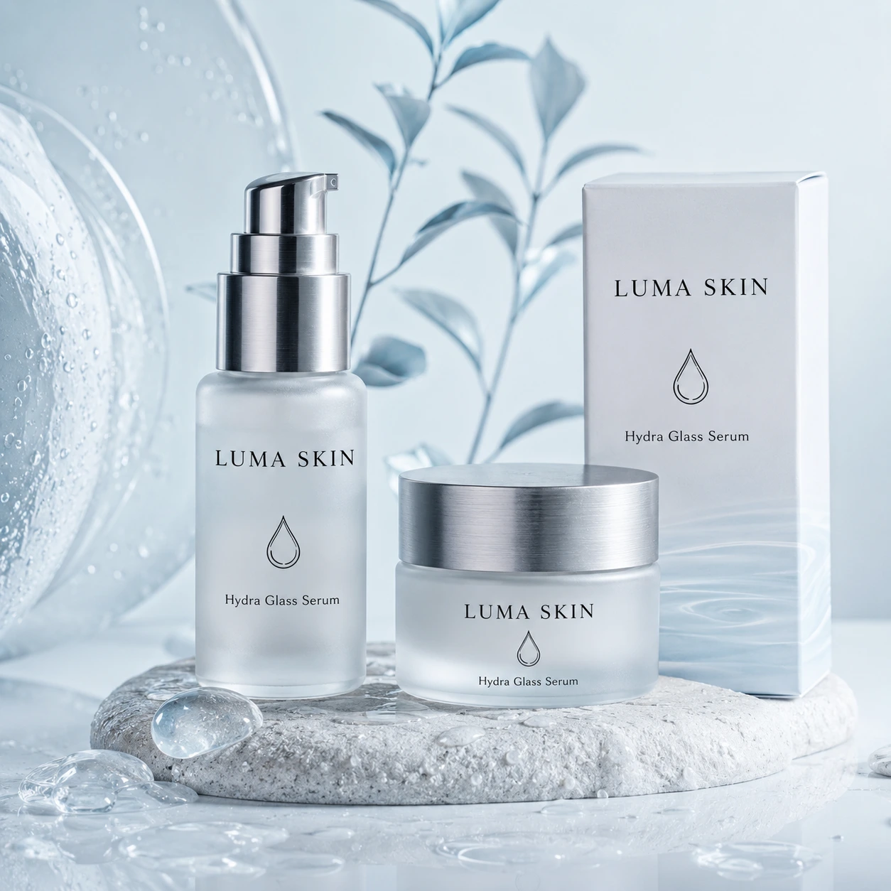 GPT image 2 fictional LUMA SKIN skincare product photography test